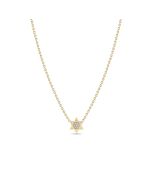 14kt Midi Bitty Pavé Diamond Star of David Necklace by Zoë Chicco