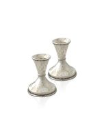3" Hammered Sterling Candlesticks by Avi Nadav
