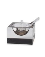 Acrylic Honey and Salt Dish and Spoon by Apeloig Collection: Smoke