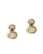 Adornment Earrings by the Israel Museum: Moonstone Double Post