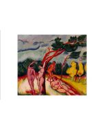 Afterlives Exhibition Postcard: Nudes in a Landscape by Max Pechstein