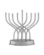 Battery Operated LED Curves Menorah: Silver