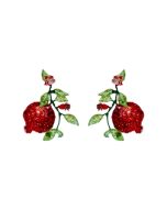 Beaded Pomegranate Earrings by Trovelore
