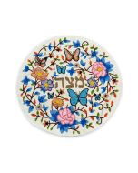Beaded Spring Matzah Cover by Lyss & Kat Collective: Round