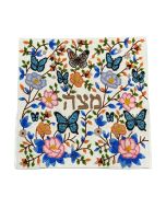 Beaded Spring Matzah Cover by Lyss & Kat Collective: Square