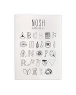 Blank Notecard: Nosh Alphabet by Jenny Rozbruch