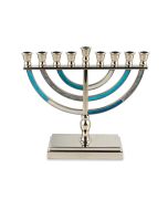 Blue Enamel Menorah
