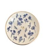 Blue Floral Ceramic Chai Trinket Dish by Nina Bönnelyche