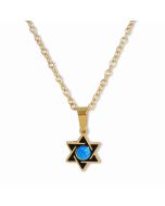Blue Opal Star of David Necklace by Koch La Ni