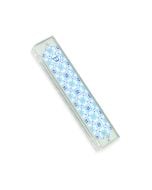 Blue Pattern Lucite Mezuzah