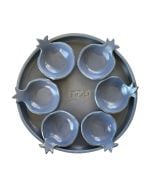 Blue Pomegranates Seder Plate by Calypso Chile