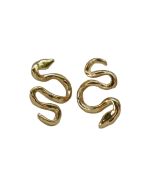 Brass Serpent Earrings