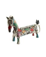 Ceramic Colorful Horse Menorah by Inna Olshansky