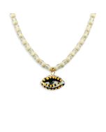 Ceramic Evil Eye Beaded Necklace by Carola Spitzer