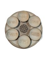 Ceramic Patterned Seder Plate by Yael Gronner: Hebrew Dishes