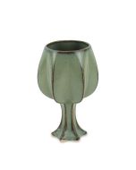 Ceramic Washed Denim Kiddush Cup by Feldi Studios