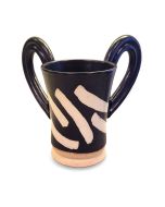Ceramic Washing Cup by Beginner Ceramics: Black and Eggshell