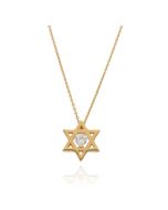 Crystal Heart Star of David Necklace by LIMLIM