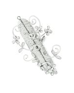 Floral Beaded Mezuzah by Chai Modern