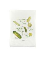 Flour Sack Deli Pickles Tea Towel