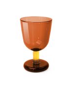 Glass Amber Buttercup Kiddush Cup by Tchotchke