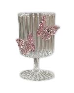 Glass Butterfly Kiddush Cup