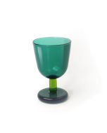 Glass Emerald Buttercup Kiddush Cup by Tchotchke