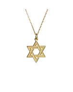 Gold-plated Dimensional Star of David Necklace