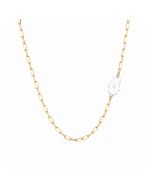 Hamsa Diamond Paperclip Necklace by Miriam Merenfeld