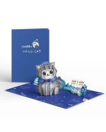 Hanukkah Notecard: 3D Pop-up Cat