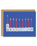 Hanukkah Notecard: Eight Days of Mahjong