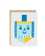 Hanukkah Notecard: Smiley Dreidel
