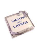 "Lights and Latkes" Cocktail Napkin and Tray Set
