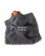 Linen Challah Cover by Oneg: Gray