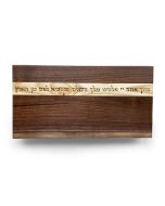 Living Edge Wood Challah Board with Prayer by Windthrow
