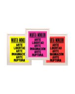 Marta Minujín: Framed Neon "Arte, Libertad" Print