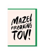 Mazel Tov Notecard: Mazel Freaking Tov!
