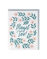Mazel Tov Notecard: Pink Flowers