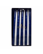 Mentallic Saphire And Pearl Hanukkah Candles by Creative Candles