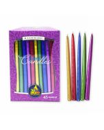 Metallic Multicolor Hanukkah Candles
