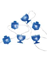Mini Dreidel and Menorah String Lights