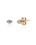 Mini Enameled Evil Eye Earrings by Sydney Evan