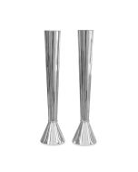 Modern, Smooth Sterling Silver Candlesticks by Avi Nadav