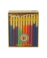 Multi-color Hand-dipped Beeswax Hanukkah Candles