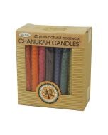 Multi-color Honeycomb Beeswax Hanukkah Candles