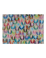 Multi-color Menorahs Glass Drip Tray by Arielle Zorger