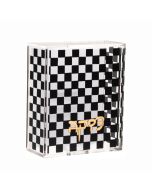 Onyx Checkered Tzedakah Box