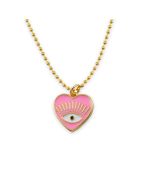 Pink Heart Necklace by Little Miss Zoe