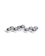 Polished Aluminum Bubble Menorah with Hanukkah Candles by Tchotchke