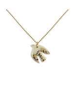 Porcelain Dove Necklace by Carola Spitzer: Ball Chain